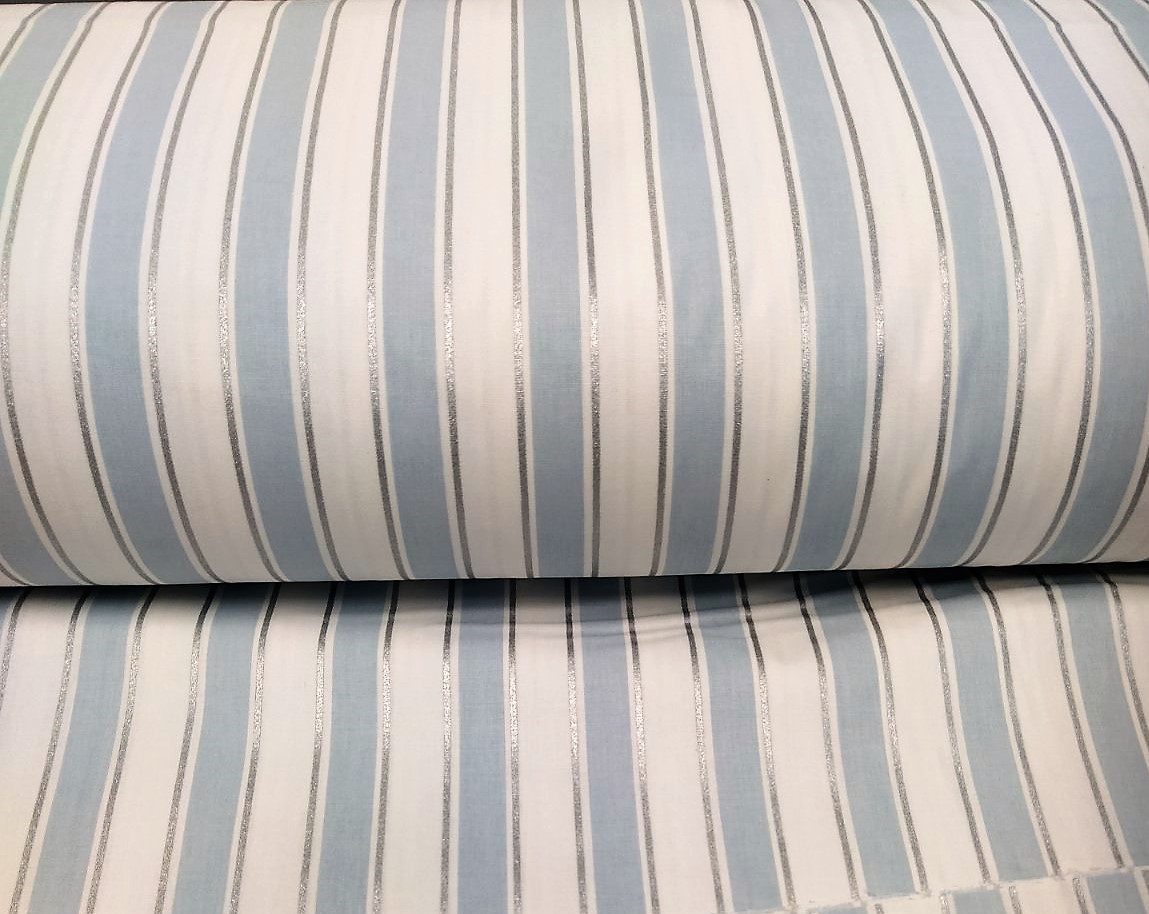 Stripes light blue silver